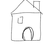 house with chimney drawing by abi_idek in Artbitrator