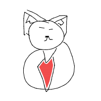 cat with tie drawing by abi_idek in Artbitrator