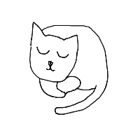 sleeping cat drawing by kfoxchicken in Artbitrator