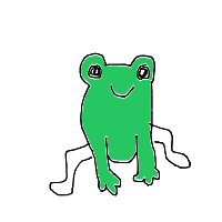 happy frog drawing by kfoxchicken in Artbitrator
