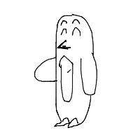excited penguin drawing by kfoxchicken in Artbitrator