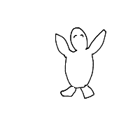 excited penguin drawing by thunderbyx in Artbitrator