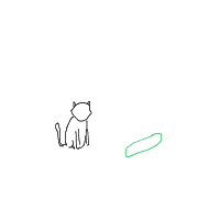 cat vs cucumber drawing by thunderbyx in Artbitrator