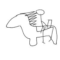 knight riding a horse drawing by ahamed_usman in Artbitrator