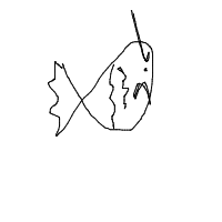 grumpy fish drawing by pacmanisover9000 in Artbitrator
