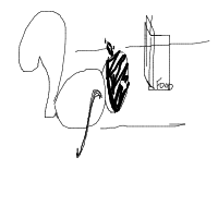 squirrel stealing food drawing by pacmanisover9000 in Artbitrator