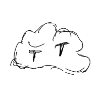 cloud with face drawing by luka in Artbitrator