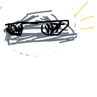 rock with sunglasses drawing by riri_omg in Artbitrator
