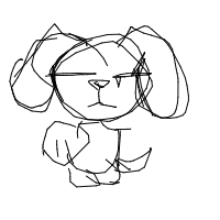 sleepy dog drawing by riri_omg in Artbitrator