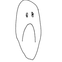 sad face drawing by mancposter in Artbitrator