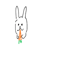 rabbit eating carrot drawing by f1onachen in Artbitrator
