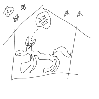 sleepy dog drawing by salim in Artbitrator